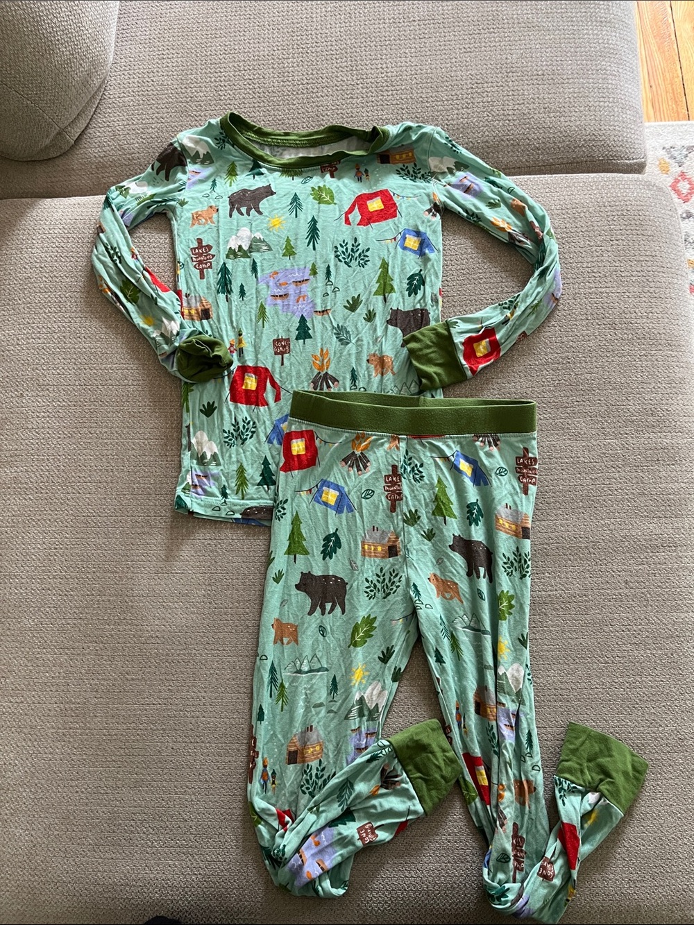 Little Sleepies Woodland Cabin Print Pajama Set 3t
